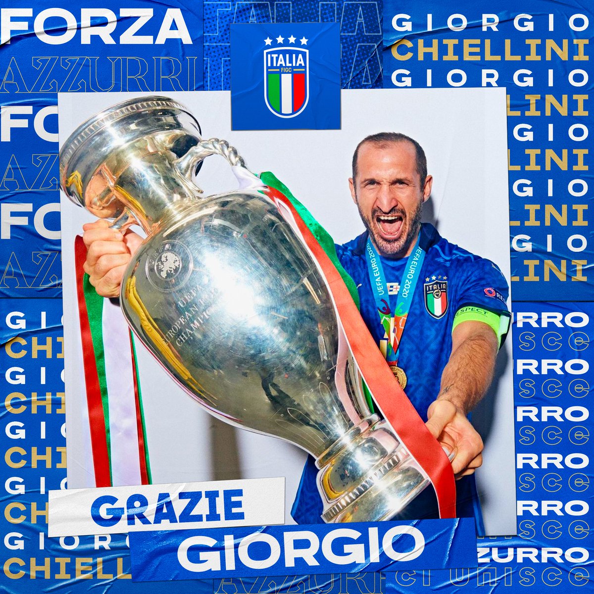 𝑮𝒓𝒂𝒛𝒊𝒆 𝑪𝒂𝒑𝒊𝒕𝒂𝒏𝒐 🏆🇮🇹

#Chiellini 👑
#Nazionale #Azzurri #VivoAzzurro