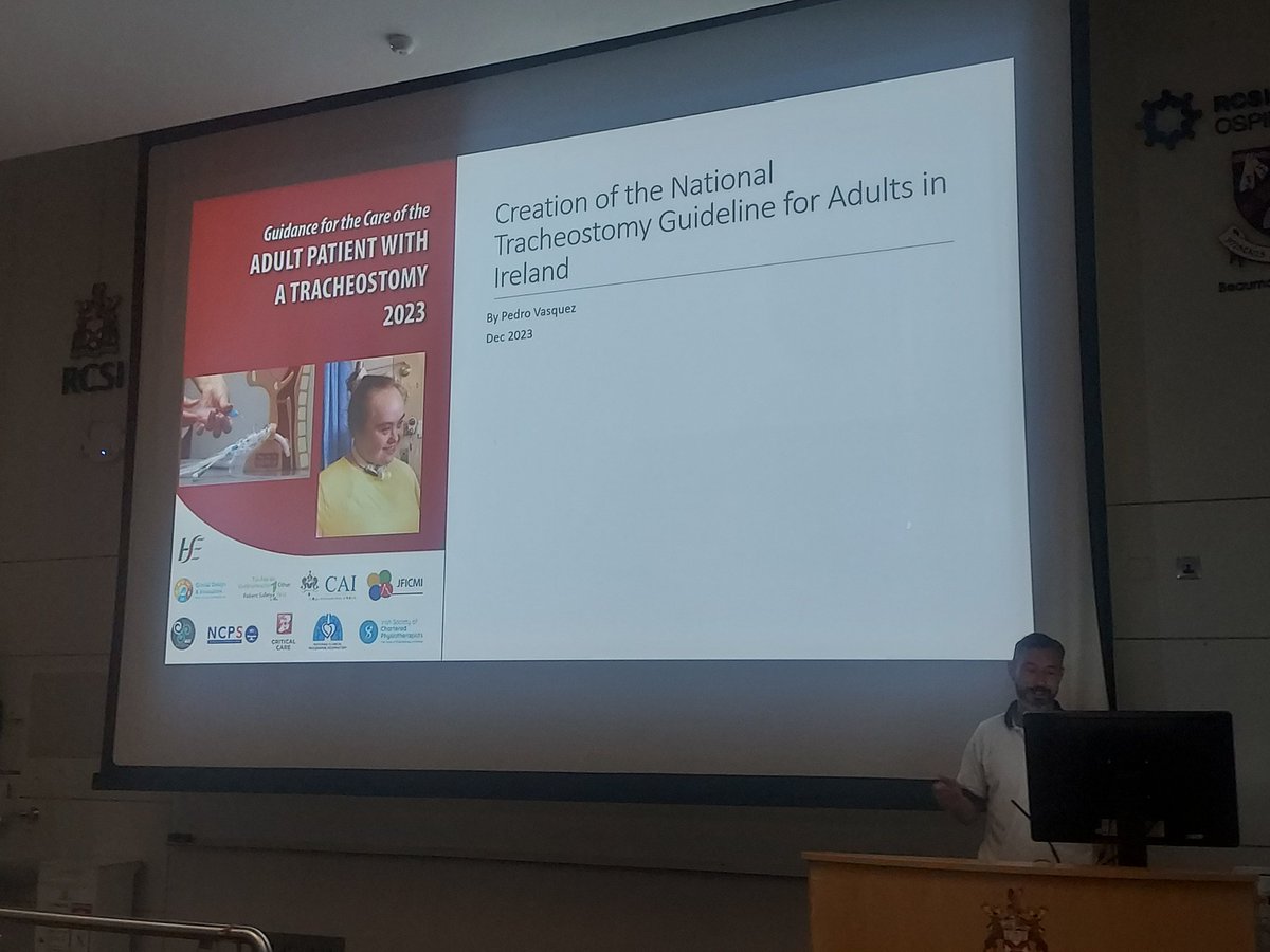 This hugely impressive mammoth piece of work on tracheostomy national guidelines produced by Pedro Vasquez and his colleagues at Christmas Presentations in Beaumont physio