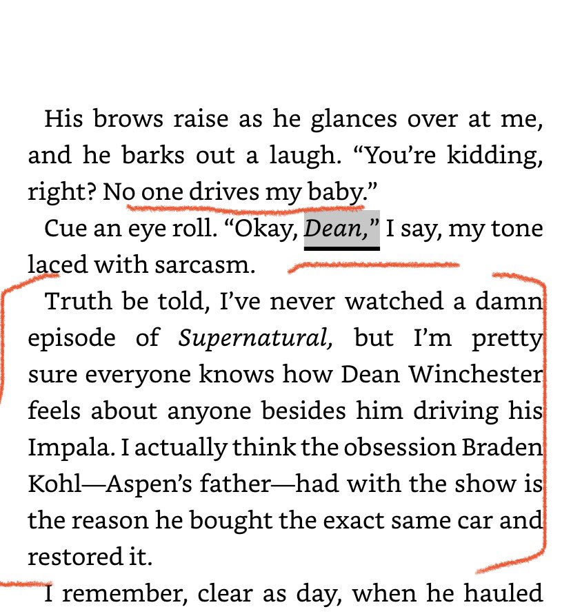 Started a new book. Not SPN related. Yet it chases me wherever I go. 😂😂 #SPN #Supernatural #dontyoudare #cericci