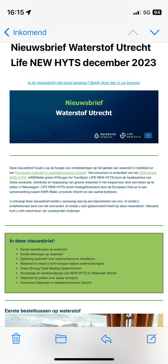 LIFE NEW HYTS (@lifenewhyts) on Twitter photo Nieuwsbrief <a href="/WaterstofU/">Waterstof Utrecht</a>
<a href="/LIFENEWHYTS/">LIFE NEW HYTS</a> van december 2023, met o.a. nieuws over de eerste bestelwagens en bakwagens op waterstof: mailchi.mp/6206305a910e/n…
#waterstofutrecht <a href="/ProvUtrecht/">Provincie Utrecht</a> <a href="/KWR_Water/">KWR Water Research Institute</a> <a href="/LIFEprogramme/">LIFE Programme</a> Nieuwsbrief <a href="/WaterstofU/">Waterstof Utrecht</a>
<a href="/LIFENEWHYTS/">LIFE NEW HYTS</a> van december 2023, met o.a. nieuws over de eerste bestelwagens en bakwagens op waterstof: mailchi.mp/6206305a910e/n…
#waterstofutrecht <a href="/ProvUtrecht/">Provincie Utrecht</a> <a href="/KWR_Water/">KWR Water Research Institute</a> <a href="/LIFEprogramme/">LIFE Programme</a>