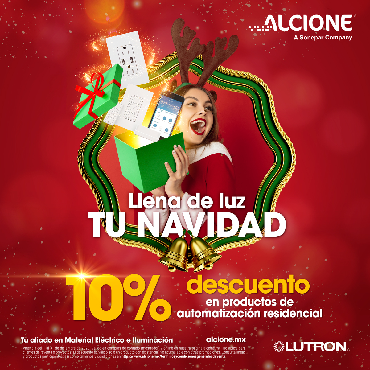 alcionemx's tweet image. #Lutron y #Alcione te ayudan a concluir tus proyectos y a disfrutar de esta #Navidad.🎄 

Da un toque único a tus fiestas con el 10% de descuento en productos de automatización residencial. 

Compra en línea: alcione.mx/p--bdg--pkg1w

#TuAliadoEnMaterialEléctricoEIluminación