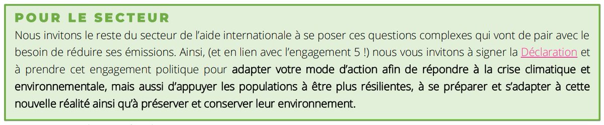 3 ans après avoir signé la Déclaration d’Engagement, où en sont les signataires? Le rapport de suivi permet de souligner que les orgs ont bien débuté la démarche vers une aide plus verte, avec des grandes questions clés qui restent à travailler! ➡️tinyurl.com/3xxc6ne6