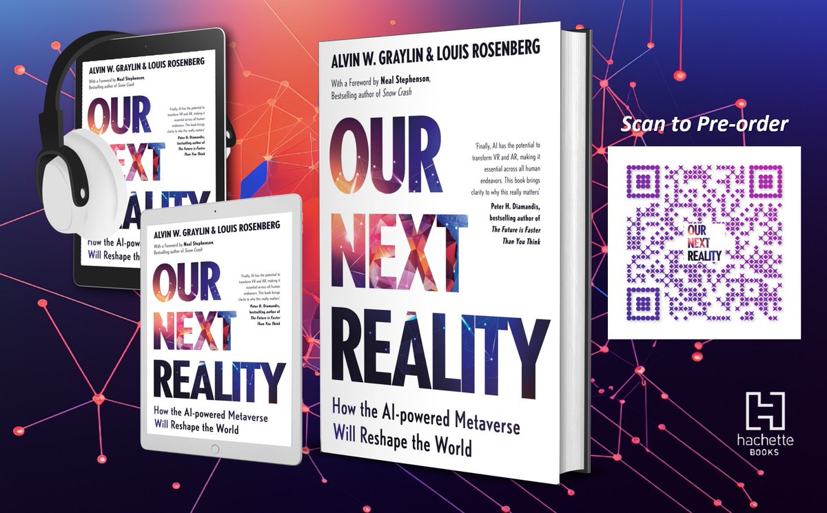 Good news, looks like ‘Our Next Reality’, my coming book with @LouisBRosenberg published by Hachette Books will be available in #hardcover, #digital and #audio formats! 📕📱🎧 Foreword is written by none other than @NealStephenson! You can pre-order today on #Amazon. 🛒…