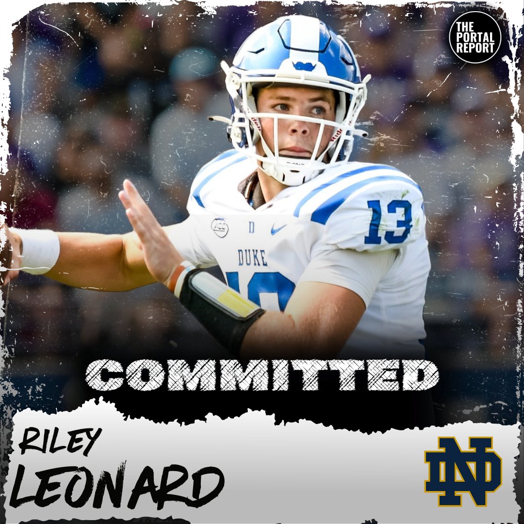 Duke transfer quarterback Riley Leonard commits to Notre Dame football