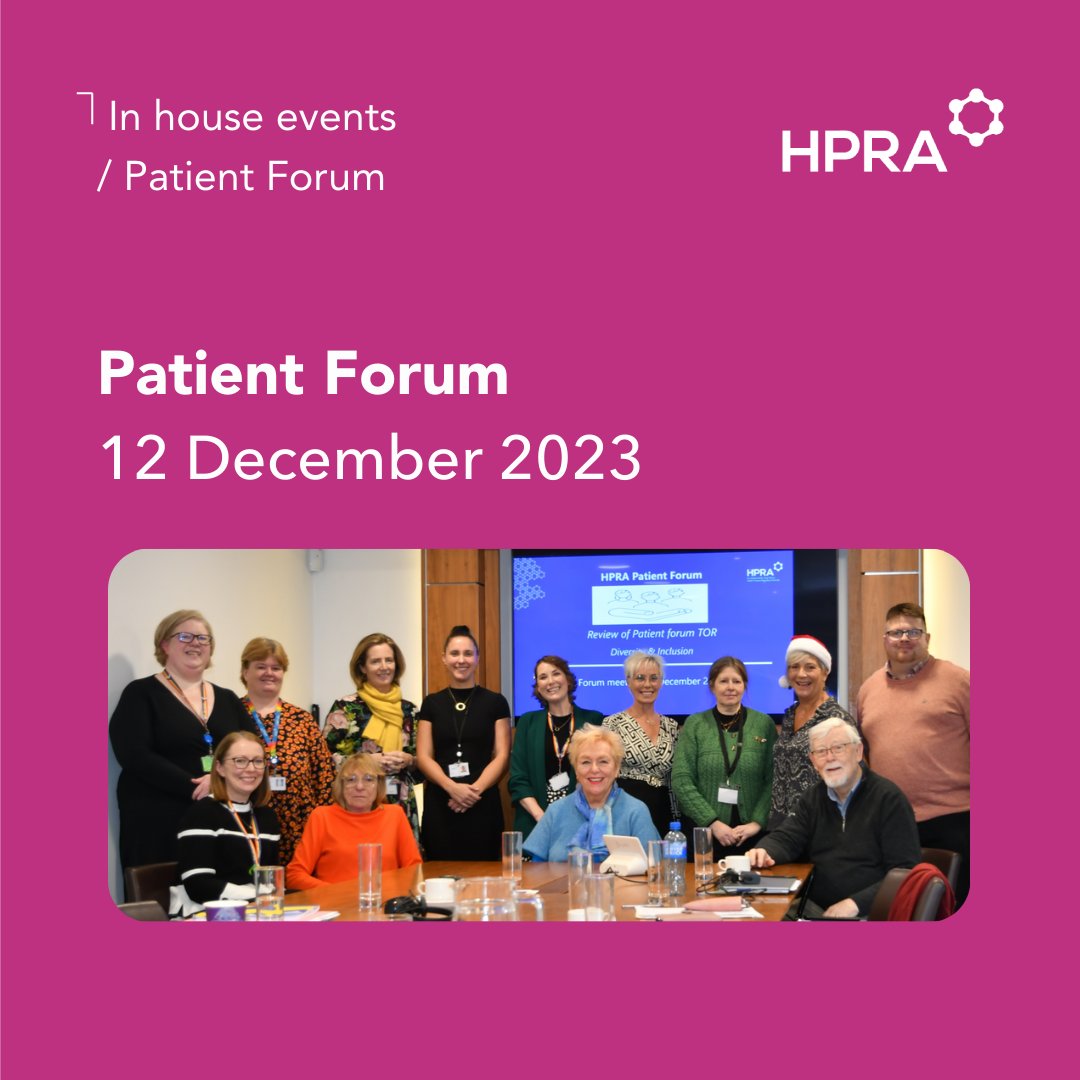 We were delighted today to host our final quarterly Patient Forum meeting of the year. The forum is a really important platform for dialogue and exchange of views on topics relevant to the regulation of medicines and medical devices. Today’s meeting had a special focus on the…
