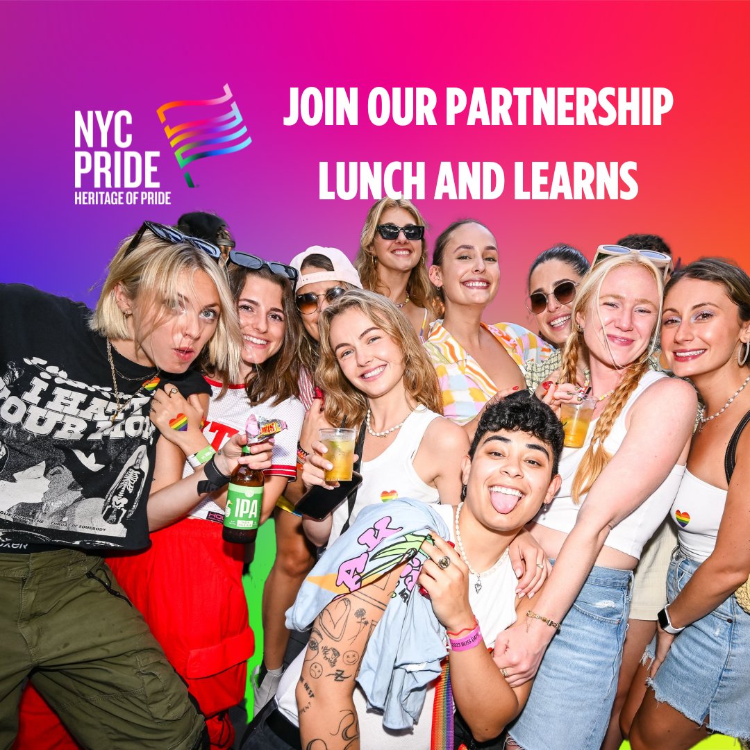 🌈Become a #NYCPride sponsor! Join us TOMORROW Dec. 13 at 12 PM EST for a dynamic #LunchAndLearn Zoom session! 💖 Dive into the details of NYC Pride's 2024 events, exclusive partnership opportunities & amazing benefits. 🦄 Register at bit.ly/NYCPrideLunchA…!