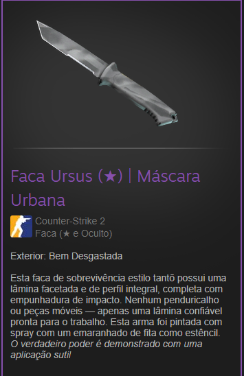 visão tropinha, to vendendo essa faquita aq
no precinho

DM para os interessados.