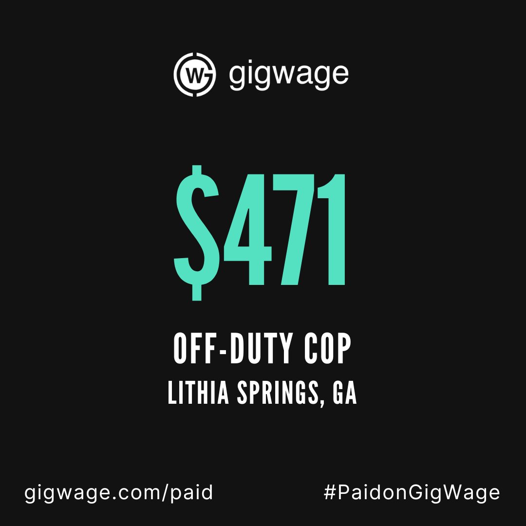 Off-duty cop #PaidonGigWage