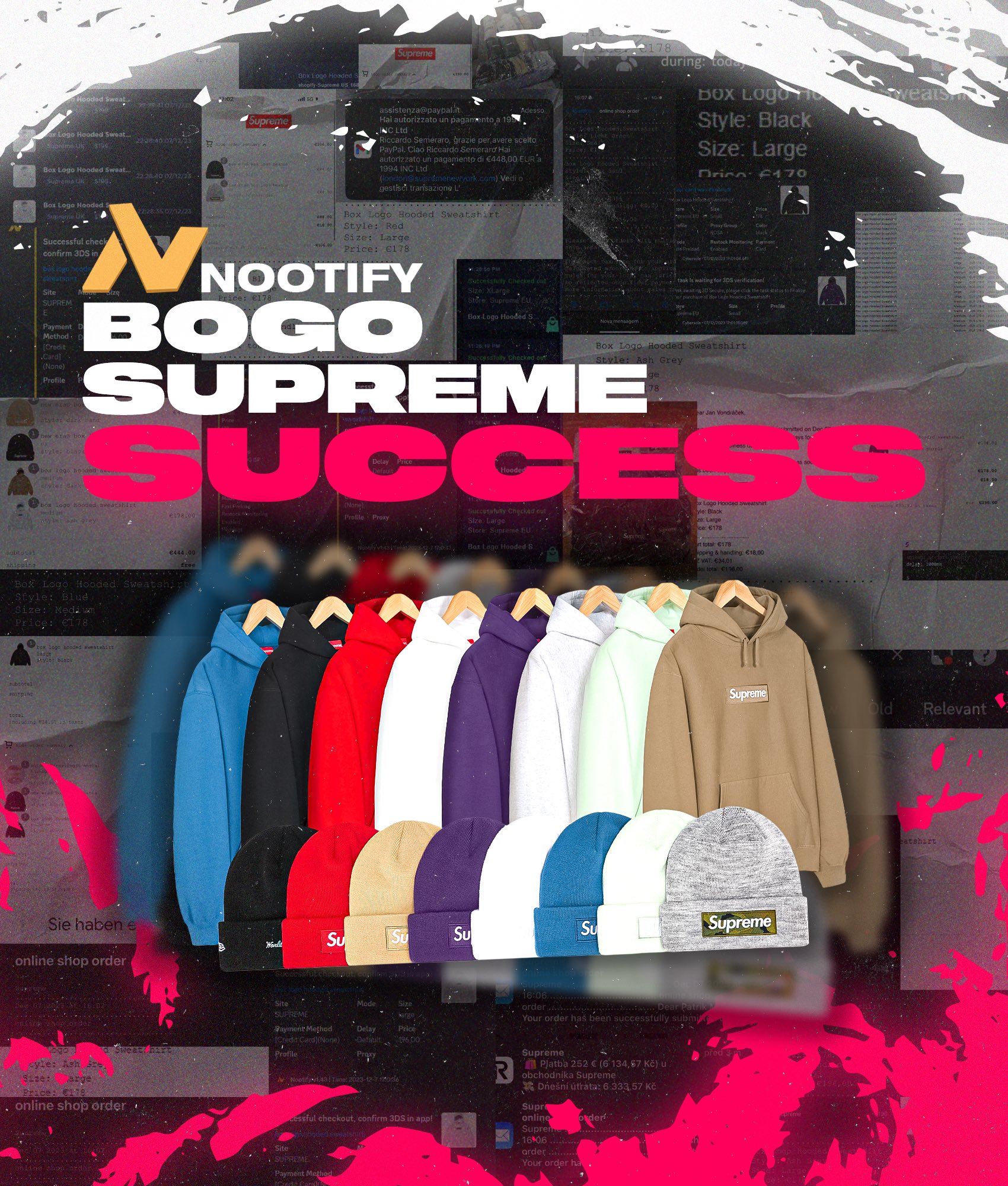 Supreme box logo custom text top