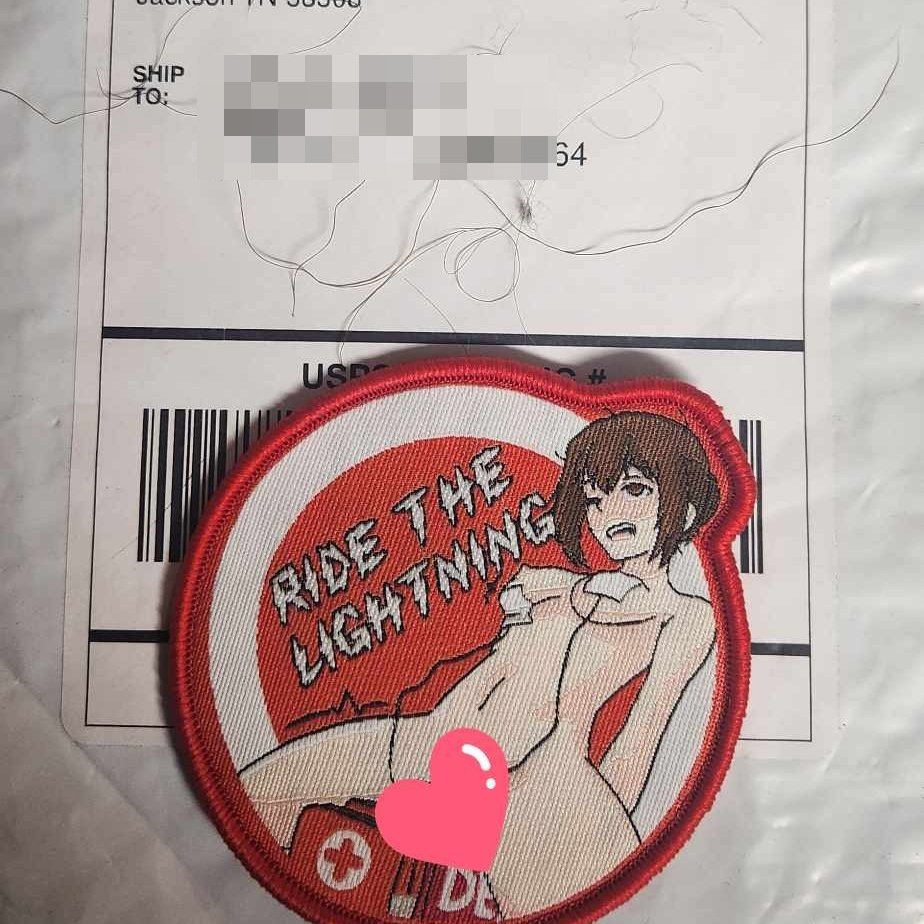 tacbaconpatches's tweet image. Customer states, &quot;Is it a joke that it looks like my patch is covered in pubes?&quot;

Worry not, citizen, it&apos;s a combination of beard and cat hair!

#tbpatches #patchtwitter #emt #beard