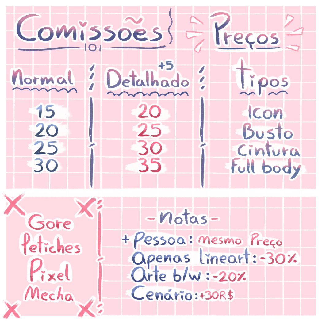 Barlinha_cookie's tweet image. ⚠️ comissões abertas ⚠️
🌸 Pagamento: Pix (mercado pago)
🌸 Mais info. na DM