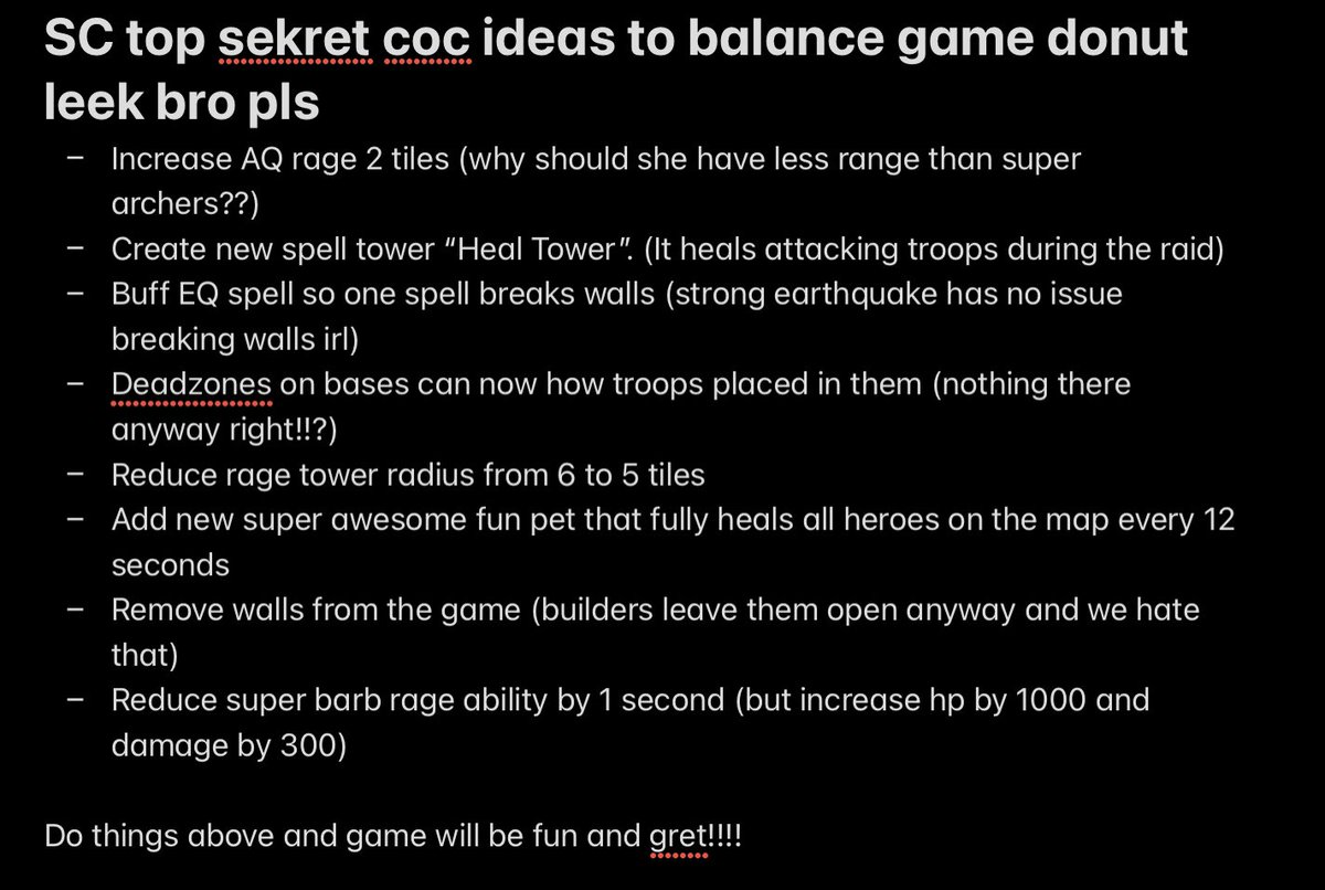 Some awesome stuff leaked from SC HQ on balance ideas! So excited!!