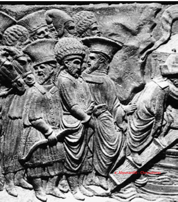Mocking Greeks on the central door of St Peter's Basilica in Vatican, Rome? 

They do...

The animosity between Greeks and Latins was not something new...stereotypes from both sides were held and expressed at any given moment...Latins were "nothing more than oxen and asses" for