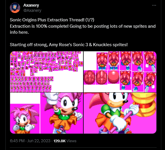 Axanery on X: Sonic Origins Plus Amy sprites for Sonic 1 (6