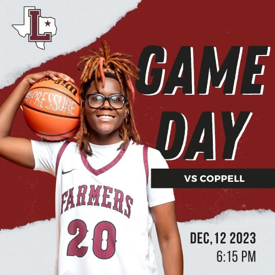 It’s Game Day‼️
6-6A District Play 🔥
⏰ 9B/JV 5:00pm V 6:15pm  9A 7:30pm
🆚 Coppell 
📍Coppell 
#TheLewPressure🔥🏀😤