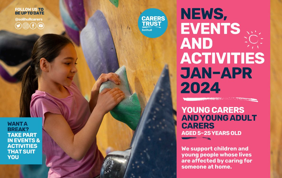 Our latest #youngcarer and #youngadultcarer newsletter is now available - shorturl.at/cfgpL 

@CarersTrust @SolihullCouncil #unpaidcarers #solihull