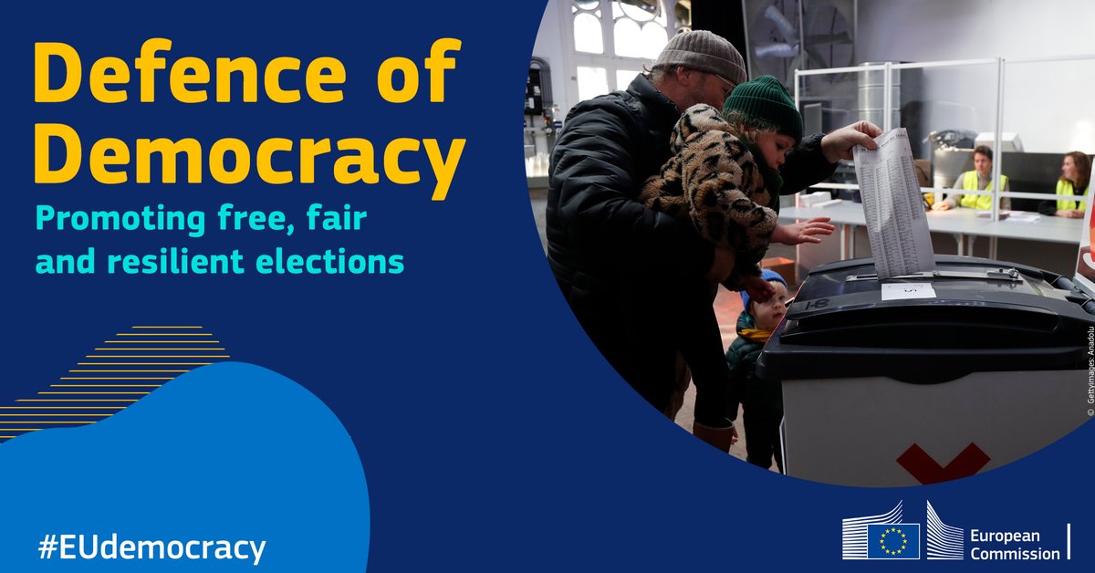 #EUdemocracy @EU_Commission Recommendation on making elections more inclusive & resilient aims to 🗳️promote high democratic standards for elections in EU 🗳️support high voter turnout & inclusive participation 🗳️make it easier for everyone to vote commission.europa.eu/document/c797a… 1/2