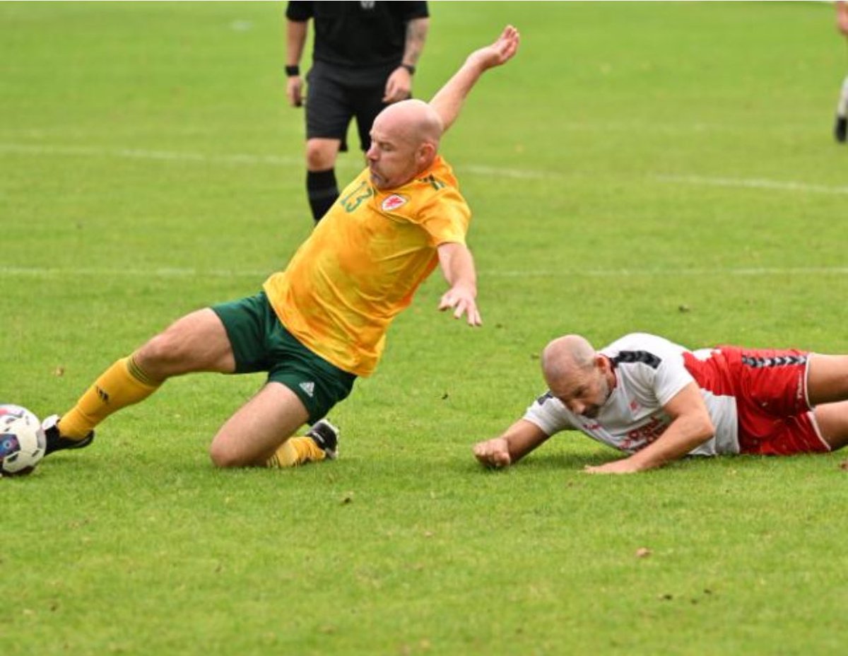 Not the best off photos I know. But a massive well done to are Over 40’s Skipper Phil Wells on representing our fabulous nation on Sunday for the <a href="/WalesVets/">Wales Vets Football</a> at Over 45’s level. 🙌🏻