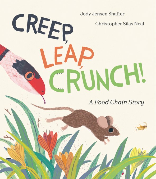 Wishing a very happy #BookBirthday to CREEP, LEAP, CRUNCH! by @jodywrites4kids and @csneal! 🦗

As a huge fan of nonfiction animal books, ESPECIALLY ones that rhyme, I can't wait to get my hands on a copy of this #STEMgem!

@RHCBEducators 

#BookLaunch #KidLit #PictureBook