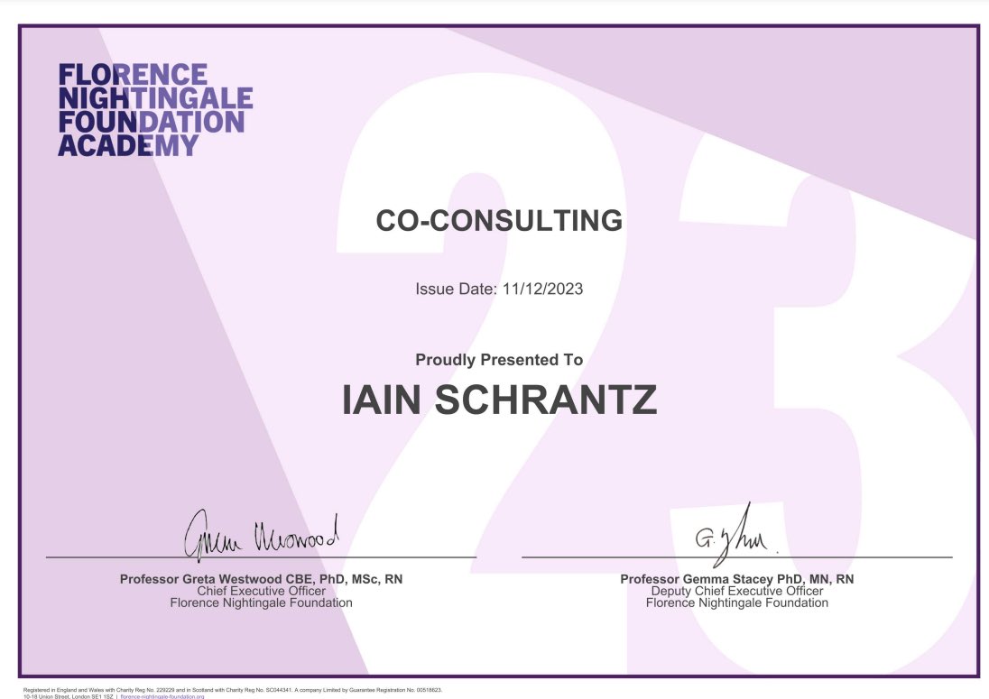 Pleased to have completed my Co-Consulting training as a part of the #FNFFellow #PsychologicalSafety