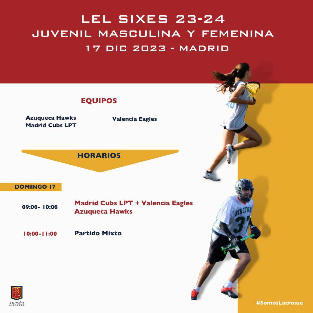 ¡Si, si, sí! ¡La Liga Juvenil ya está aquí!
El próximo domingo día 17 de diciembre arranca la primera jornada de la Liga Juvenil masculina y femenina en Madrid, en el campo deportivo c/ Euterpe, 3.
Consulta aquí los horarios de los partidos.
¡Suerte a todos/as!
#ligajuvenil