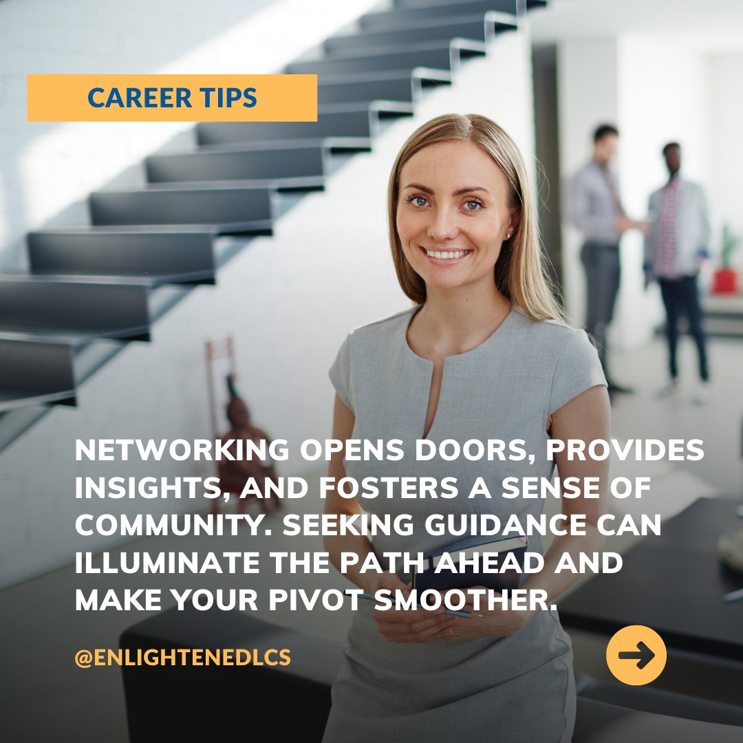 Enlightenedlcs's tweet image. Ready to pivot? Share your experiences or aspirations in the comments below! Let&apos;s inspire and support each other on our unique career journeys. 🚀🌟 #CareerAdventure #ProfessionalEvolution #PivotWithPurpose