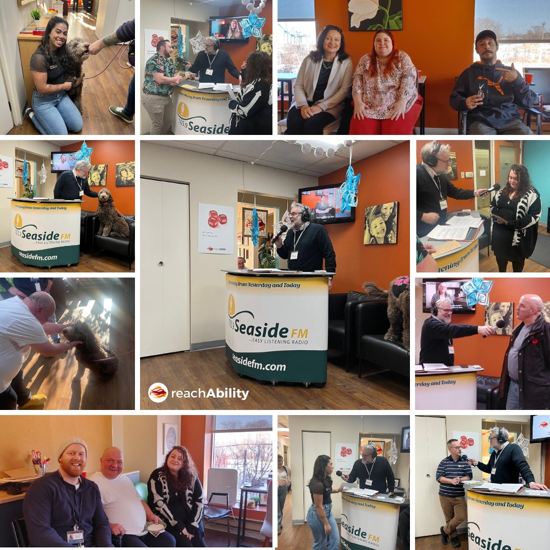 This past Friday,  we held our  Client Appreciation Open House, which was a massive success! A huge thank you goes out to Jamie Paterson with Seaside FM 105.9 for coming in live on location to help celebrate reachAbility's wonderful and incredibly hard-working clients. ✨🙌