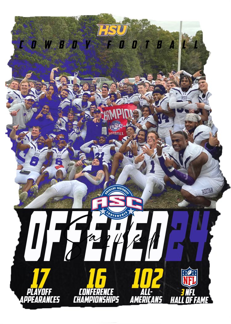 Blessed to receive an offer from @CoachElkinsHSU and @HSUCowboys!!
@JayMustangFB @garygutierrez68