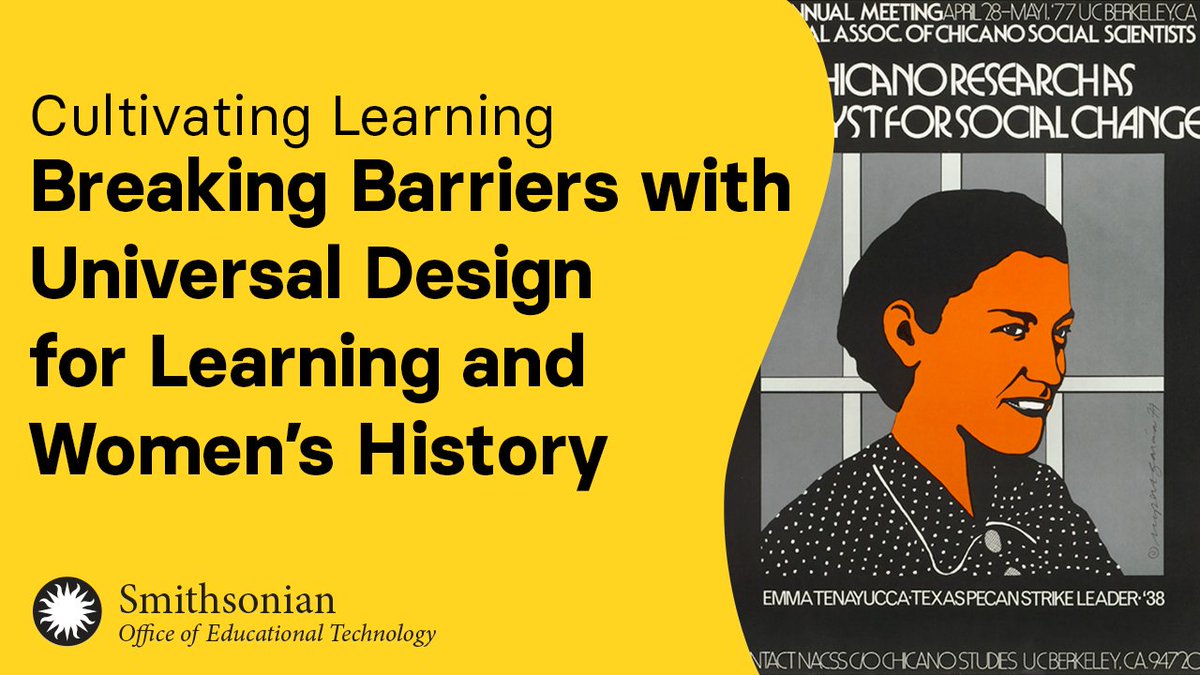 TODAY: Need new ways to break students' learning barriers? Join us & the Smithsonian American Women's History Museum from 4–5 PM ET for a LIVE & interactive session. Leave with @CAST_UDL techniques, digital museum resources, and classroom activities: youtube.com/watch?v=RdXW-s…
