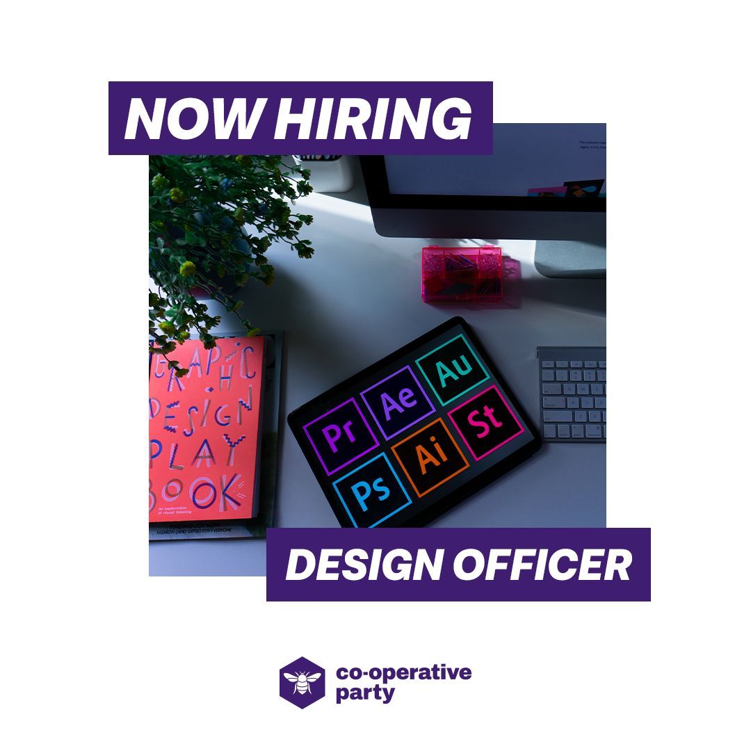 🪧 We're hiring a new part-time Design Officer! If you're a creative who wants to make a difference in the run up to the next election and beyond, we want to hear from you. Find out more 👉 party.coop/jobs