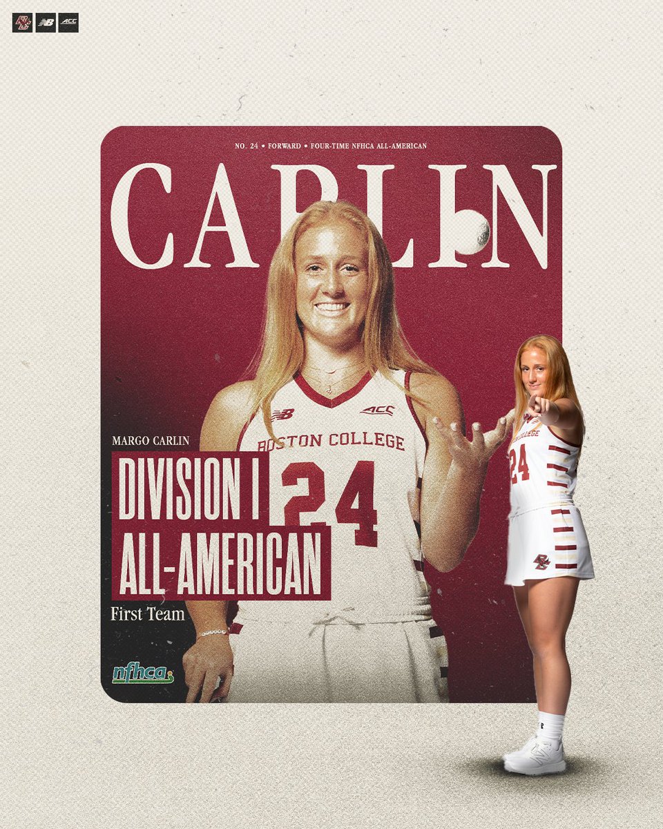 ⭐️ All-American ⭐️

Congratulations to Margo Carlin on being named to the NFHCA DI All-American First Team!

📰 bit.ly/3RF035y

#ForBoston🦅