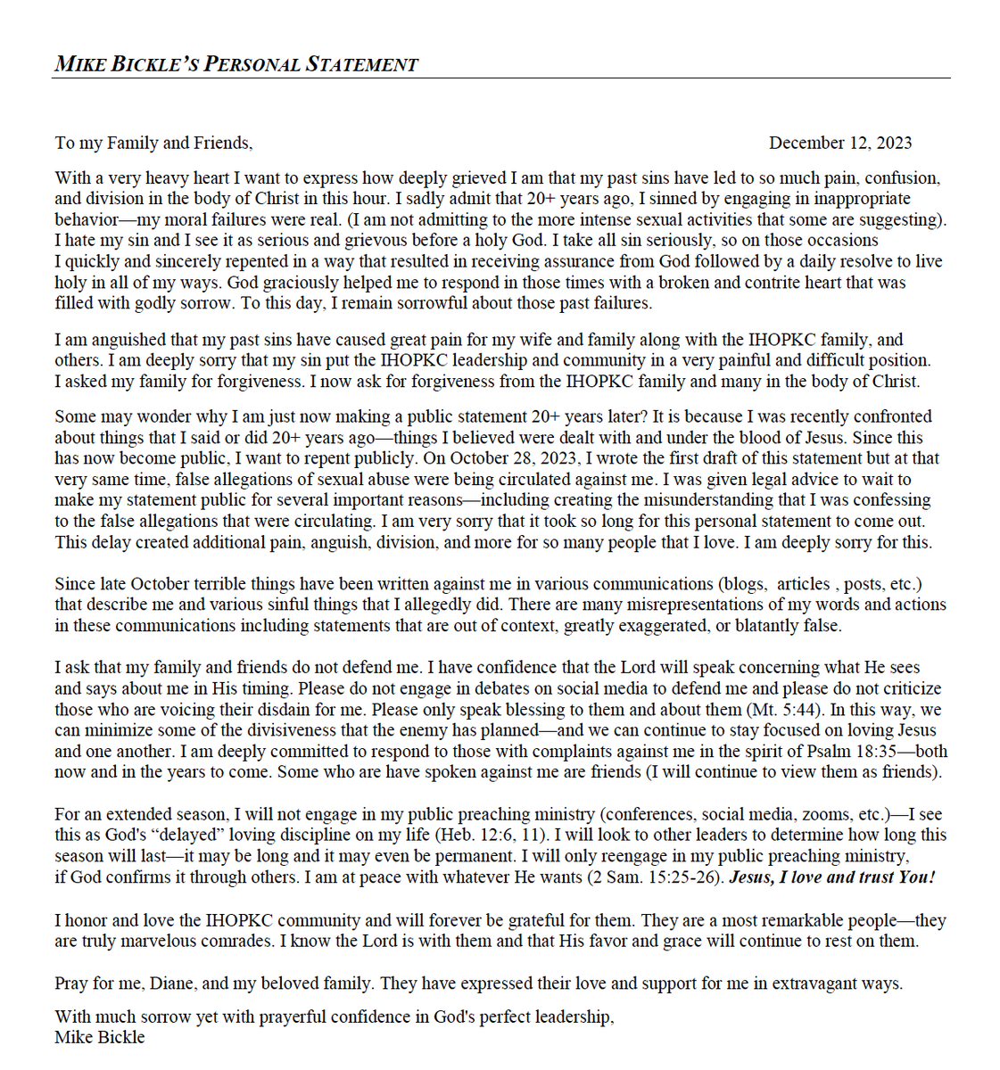 Mike Bickle tweet media