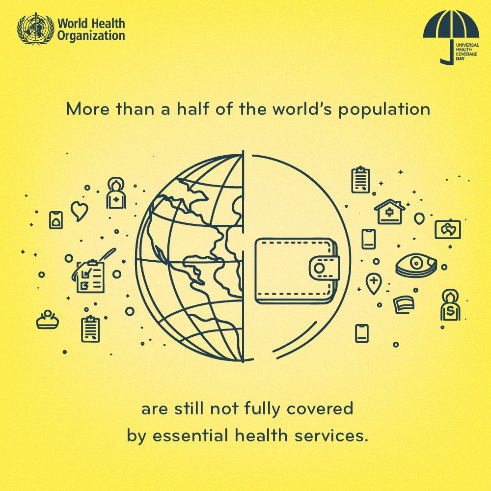 Over a half the world's population still lacks full coverage of essential health services.

This #UHCDay, we call on world leaders to make #HealthForAll a political & investment priority.

It’s time for action!