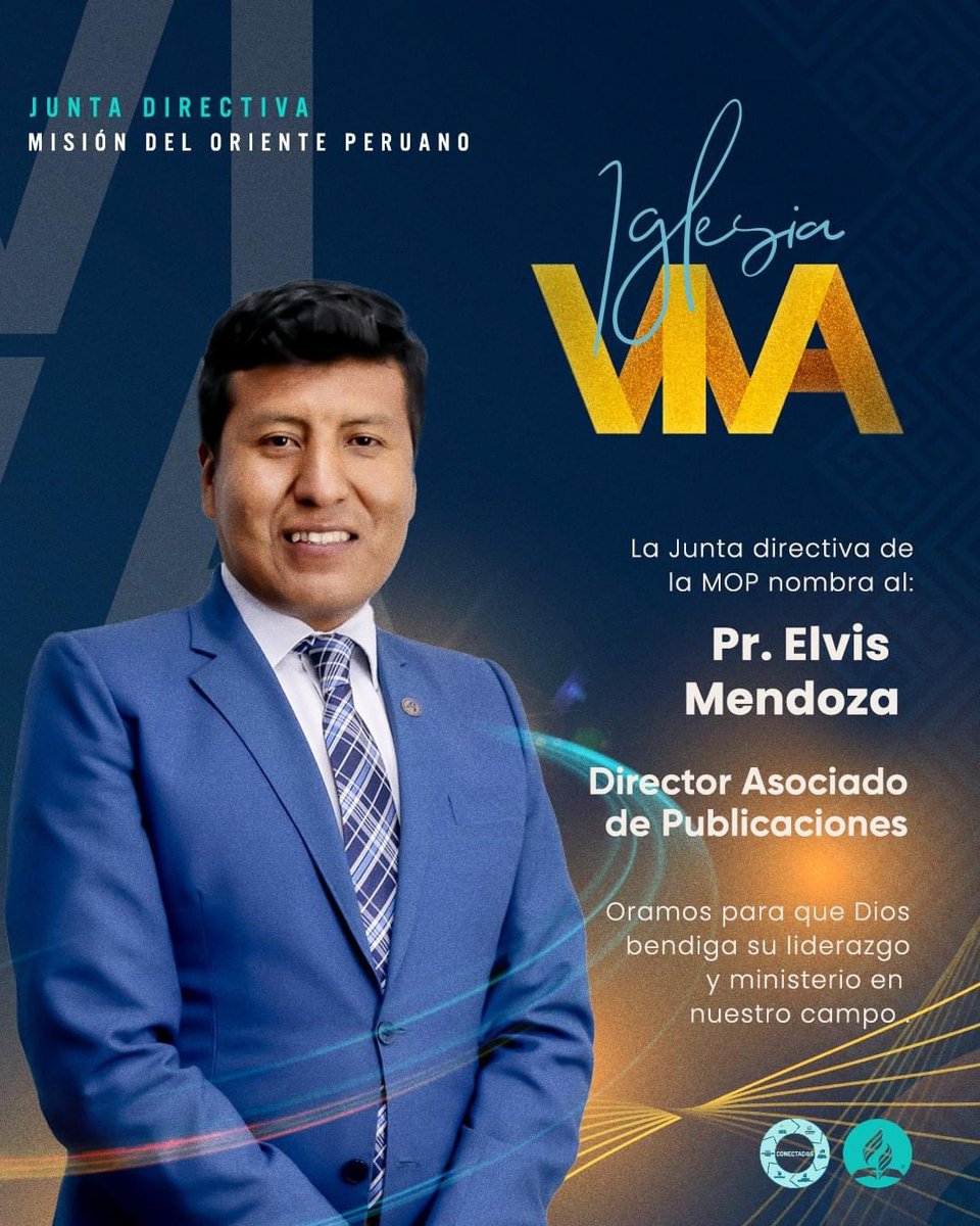 La Junta Directiva de la Misión del Oriente Peruano nombra al Pr. Elvis Mendoza como Director Asociado de Publicaciones. Nos unimos en oración por su liderazgo y ministerio.🙏🏼