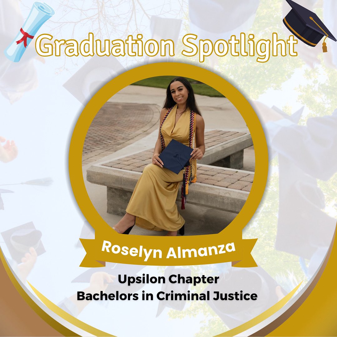 Roselyn 'Atamesolteria' Almazan crossed with Upsilon Chapter at Florida Atlantic University and will be graduating with a Bachelors in Criminal Justice and a minor in Political Science  #apsi #apsigrad #1985 #classof2023 #staynoble