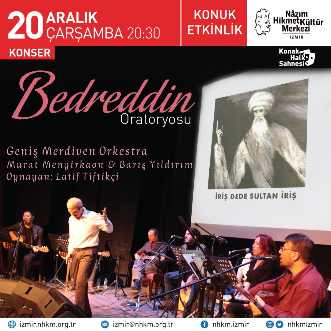 Bedreddin Oratoryosu, prömiyer öncesi ön gösterimiyle  izleyici karşısına çıkıyor. Nazım Hikmet'in büyük eseri Şeyh Bedreddin Destanından sahneye taşınan Bedreddin Oratoryosu, tiyatronun ve müziğin gücüyle 14 bölüm, 18 şarkıdan oluşuyor.
