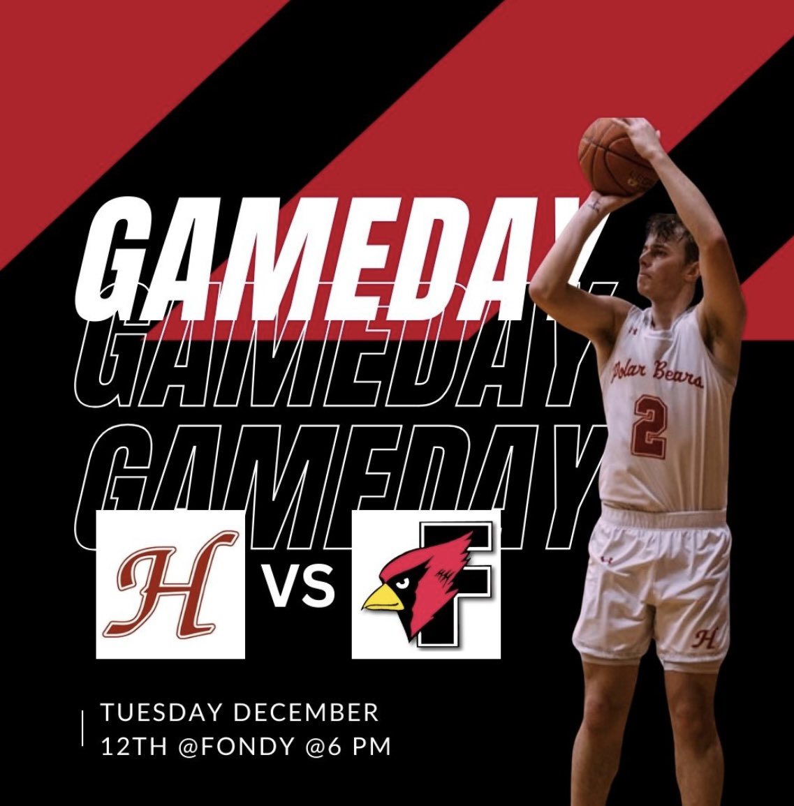 hvillehoops's tweet photo. GAMEDAY‼️
The Bears travel to Fond du Lac for a Boys/Girls Double Header! Game times and Livestream info below:
⏰ Frosh at 4:30 
⏰ JV at 7:30
⏰ Varsity at 6 
📺 https://t.co/oajYbC9cji
#HST #JustUs https://t.co/BMuKVkhGqZ