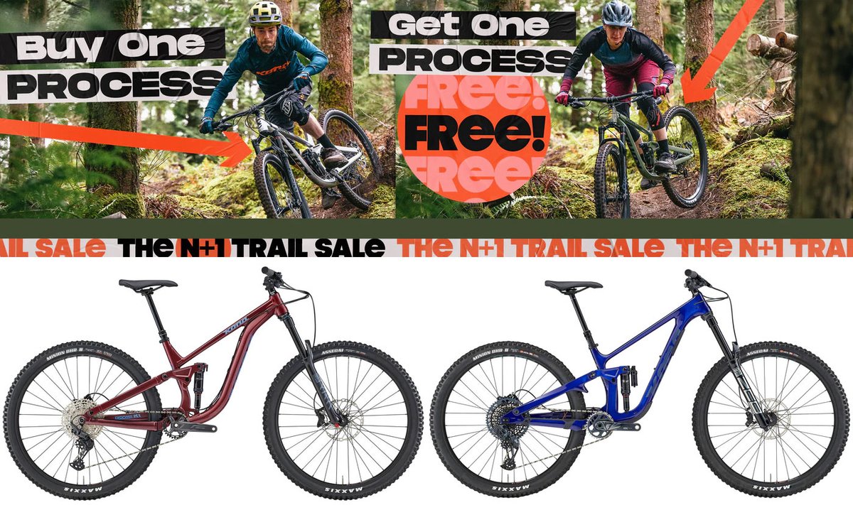 WHOA!!!  <a href="/konaworld/">Konaworld</a> has Process MTBs Buy One, Get One FREE.

Yep, BOGO bikes!  Nab one here: alnk.to/eOKRu38