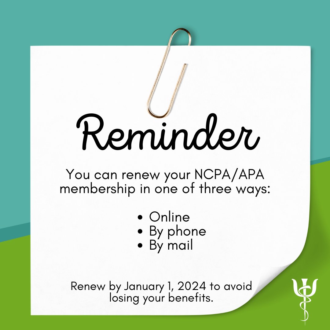 Renew your membership by January 1. 
#psychiatry #membership
bit.ly/3uSMq9G