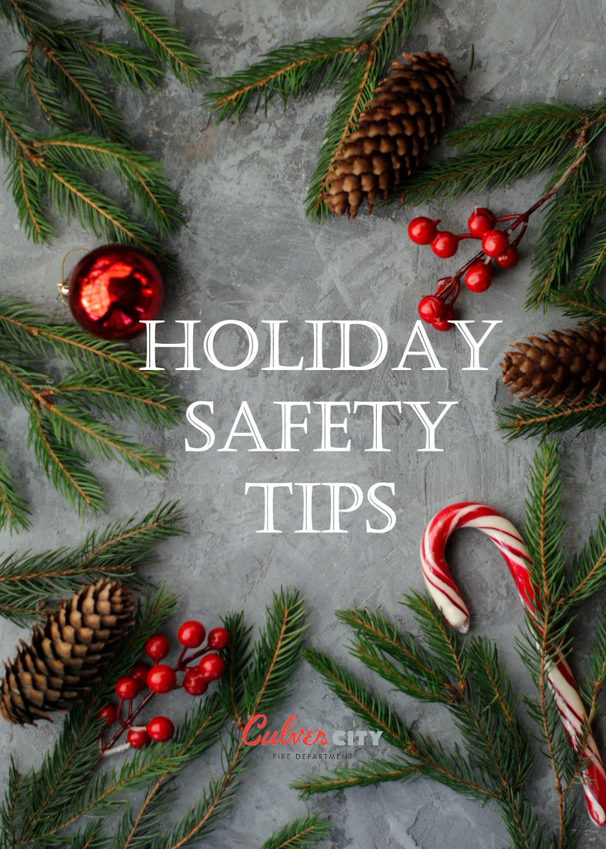 The Culver City Fire Department wishes you and your family a happy holiday season and reminds you to be mindful of the hazards that are present this time of year. For some tips, visit: culvercityfd.org/News-articles/…