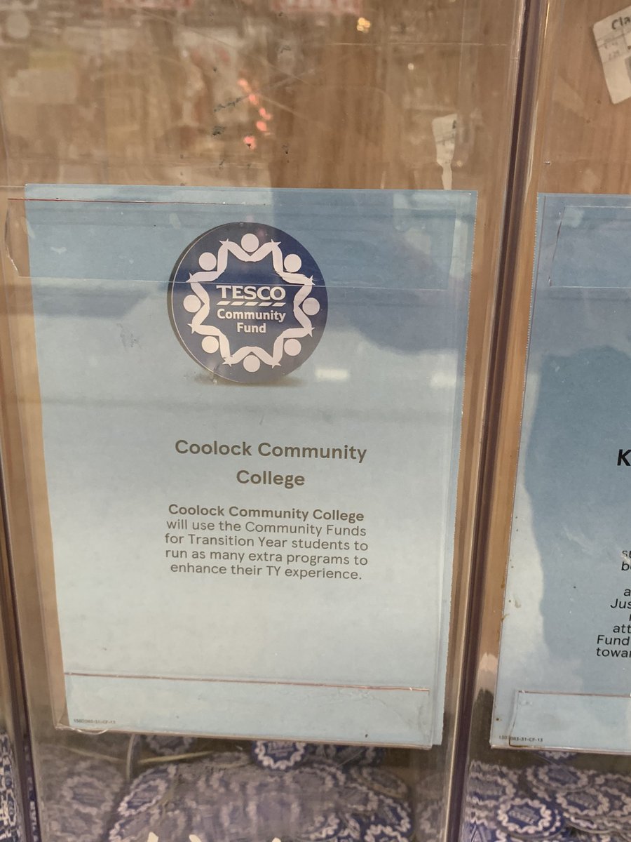 Coolock Community College (@coolockcc) on Twitter photo Fantastic News for our TY students ๐๐๐๐
Weโre included in the current round of <a href="/TescoIrl/">Tesco Ireland</a> Community fund in Tesco Clarehall.
If youโre shopping in this store over the next few weeks weโd really appreciate if youโd vote for us using your blue token.<a href="/TescoIRLnews/">Tesco Ireland News</a> Fantastic News for our TY students ๐๐๐๐
Weโre included in the current round of <a href="/TescoIrl/">Tesco Ireland</a> Community fund in Tesco Clarehall.
If youโre shopping in this store over the next few weeks weโd really appreciate if youโd vote for us using your blue token.<a href="/TescoIRLnews/">Tesco Ireland News</a>