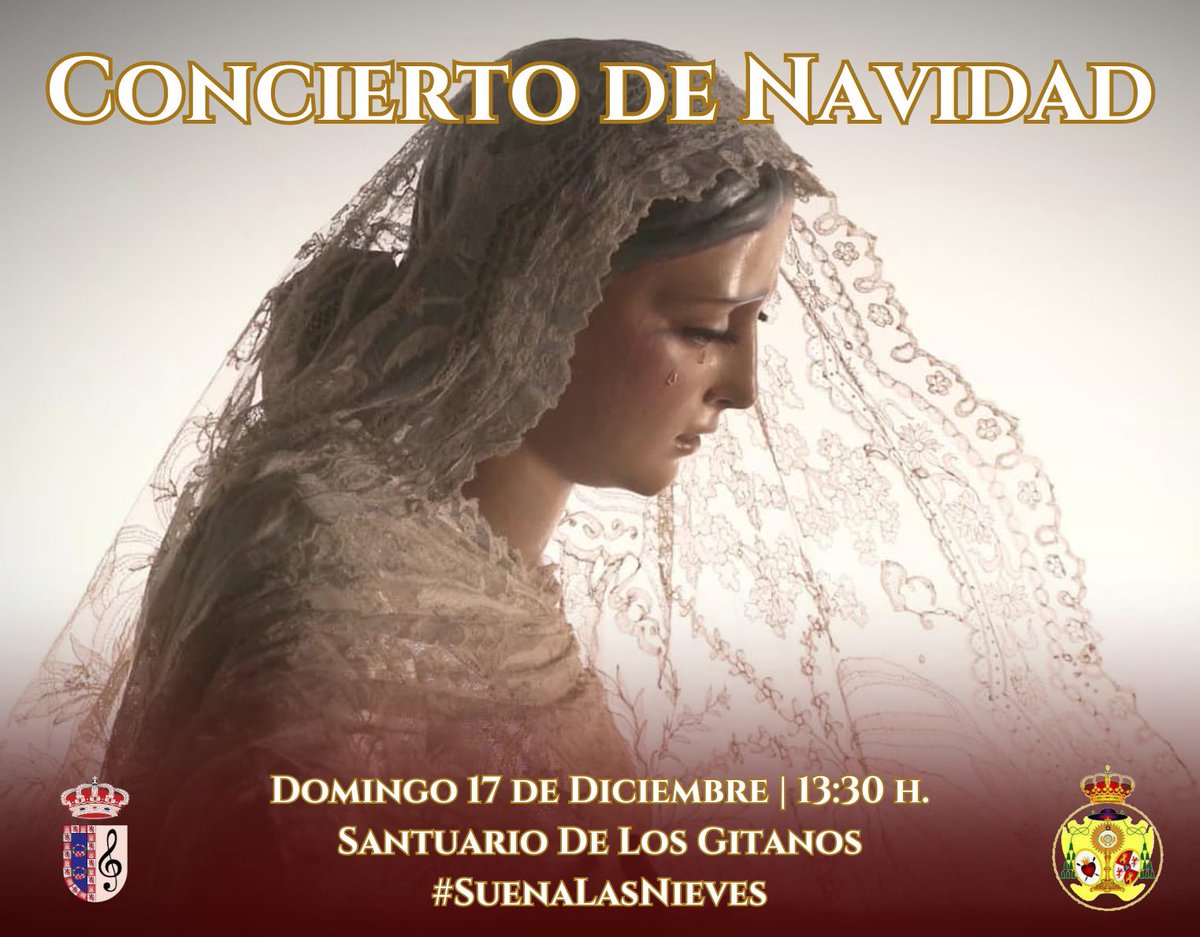 ❄️ El próximo domingo ofreceremos nuestro tradicional 𝐂𝐨𝐧𝐜𝐢𝐞𝐫𝐭𝐨 𝐝𝐞 𝐍𝐚𝐯𝐢𝐝𝐚𝐝 en nuestra <a href="/Hdad_LosGitanos/">Hermandad de Los Gitanos</a> 

📆 Domingo, 𝟏𝟕 𝐝𝐞 𝐃𝐢𝐜𝐢𝐞𝐦𝐛𝐫𝐞 
⏰ 𝟏𝟐:𝟑𝟎 𝐡
📍 Santuario de los Gitanos

#SuenaLasNieves