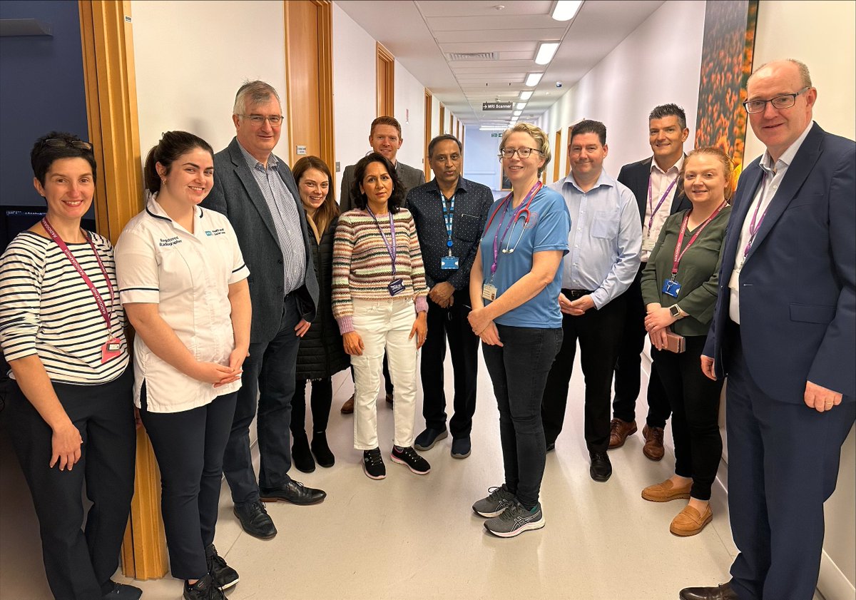 #SWAH All Party Group, established in Jan 2023, have now met on 5 occasions to discuss challenges, opportunities, sustainability and growth of our Acute Hospital. At the latest SWAH APG walkaround the group heard from Prof @mmonaghan07 about Cardiac MRI Service & met with staff