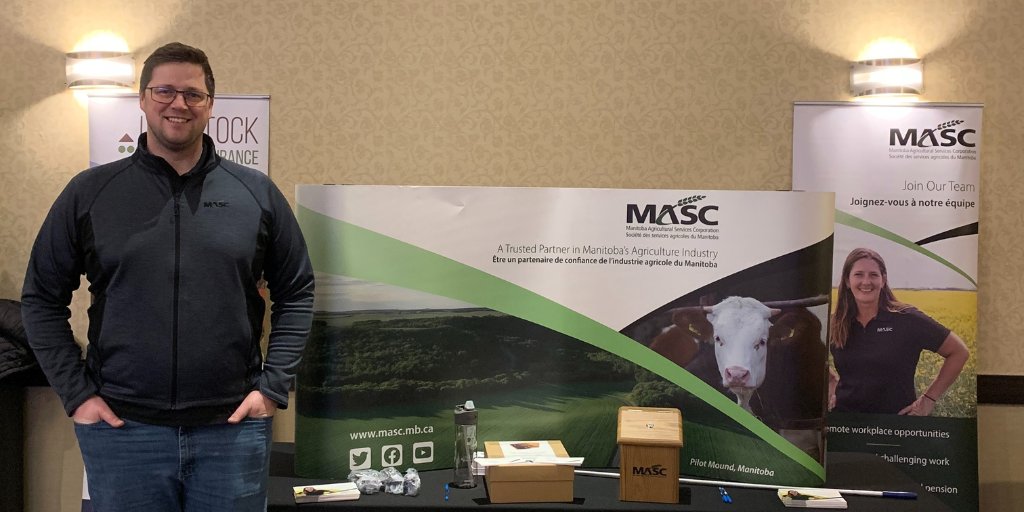 MASC_MB's tweet photo. Today kicks off the inaugural @MBBeefandForage Production Conference, going on now and tomorrow in Brandon at the Victoria Inn. Stop by and say "Hi!" to the MASC team! For details, see https://t.co/DVDA4QFU3m | #MBAg #MBBeef https://t.co/0zNVA0H52E