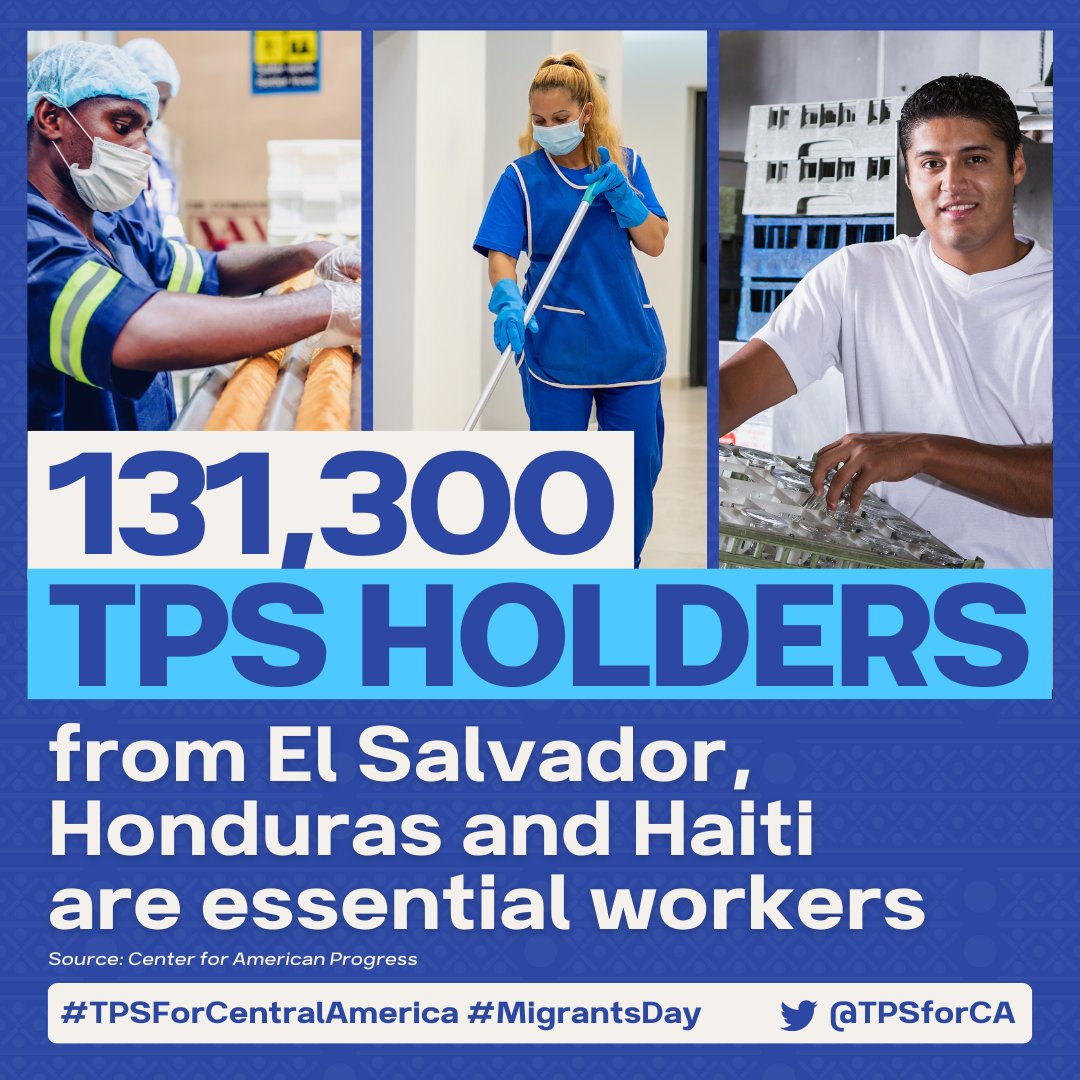 With #MigrantsDay2023 approaching, we honor the contributions of the many migrant workers who make our holidays possible. The🌽🍒🦃providers The cleaners, packagers, preparers + sellers 🧑‍🍳🍲🛒 Those operating hotels 🛏️🏩 + keeping spaces clean @POTUS must enact #TPSJustice!