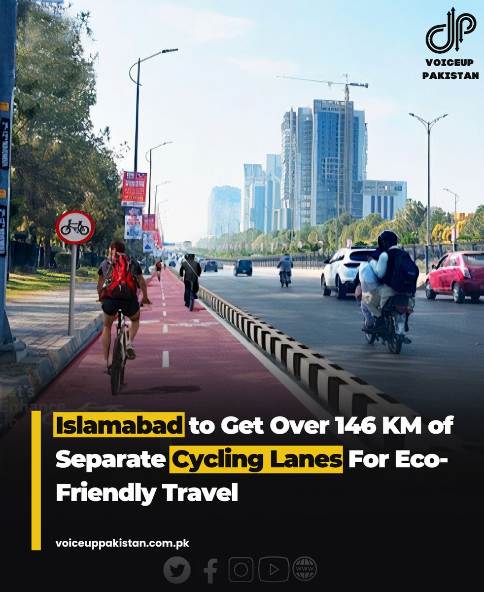 The Capital Development Authority (CDA) has announced that it is in the process of implementing the ‘Cycling as an Alternative Transport’ project. #Islamabad #CDA #Cycling #line #Transports