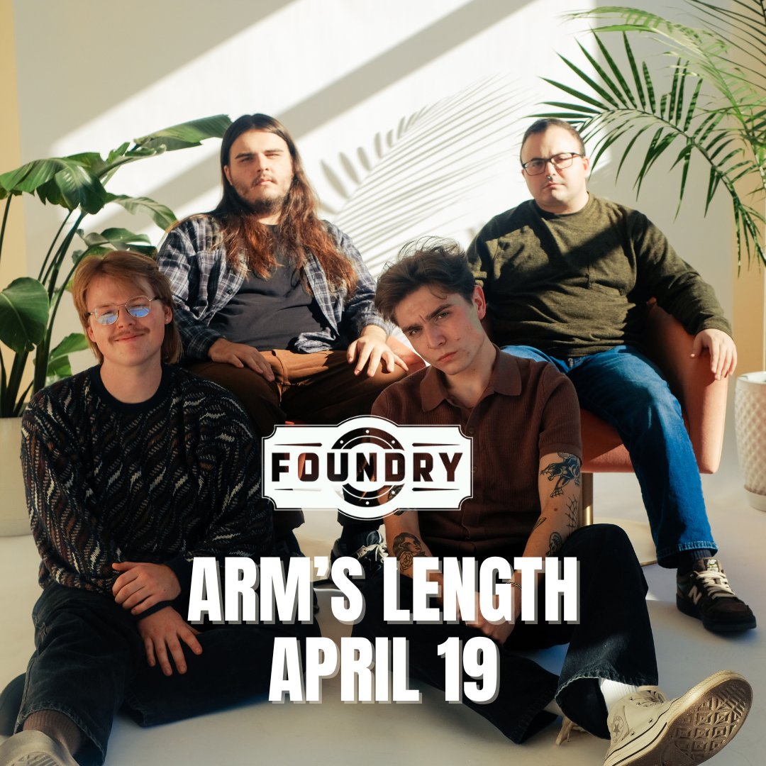 JUST ANNOUNCED 🎤 @armslengthblues comes to The Foundry on April 19! Tickets go on sale Thursday, December 14 at 12P. 🎫: livemu.sc/3RD7xpx
