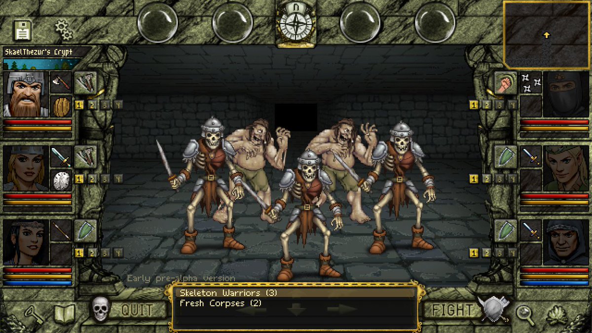 Of course there are dark crypts with undead crawling around in Mystic Land: The Search for Maphaldo, an old-school RPG inspired by Wizardry 7, M&M and EOB. 😁 WL on Steam: store.steampowered.com/app/2513200 WL on GOG: gog.com/en/game/mystic… #RPG #retrogames #indiegame #IndieGameDev