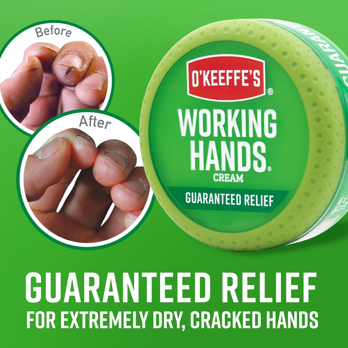 When your hands are the tools you need to get your job done right, get them back in working order with O'Keeffe's Working Hands. 

#okeeffes #workinghands #dryhands #hardworkingskincare #handcream