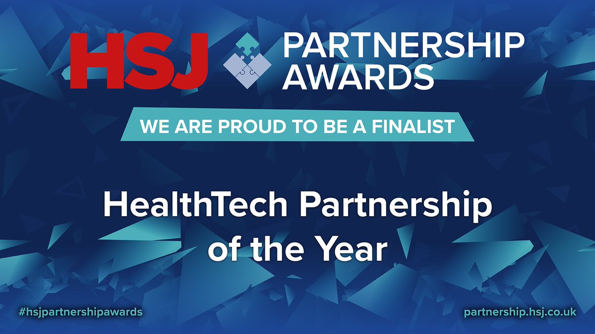 We are delighted to announce that the Trust, in partnership with @patientsco, has been shortlisted in the HSJ Partnership Awards 2024 in the ‘HealthTech Partnership of the Year’ category. @HSJ_Awards #HSJPartnershipAwards